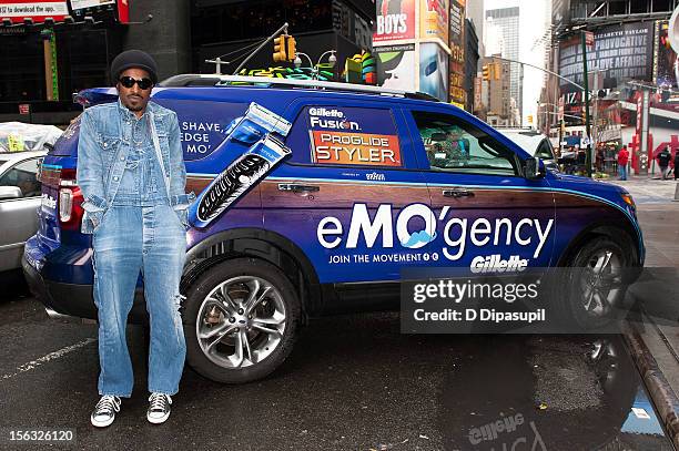 Andre 3000 attends the Gillette "Movember" Event in Times Square on November 13, 2012 in New York City.