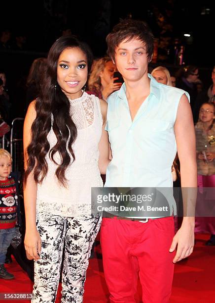 Dionne Bromfield and Tyger Honey Drew attend the 'Nativity 2: Danger In The Manger' premiere at Empire Leicester Square on November 13, 2012 in...