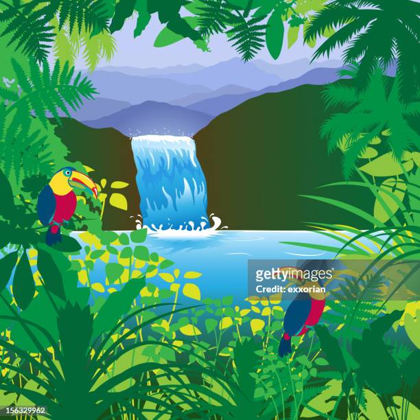 Cartoon Jungle Scene High Res Illustrations - Getty Images