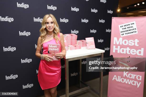 Kara Alloway signs copies of her new book "Most Hated: A Novel" at Indigo - Yonge and Eglinton on July 22, 2023 in Toronto, Ontario.