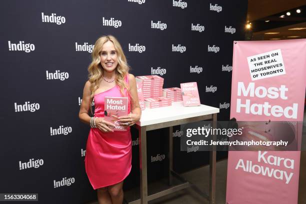 Kara Alloway signs copies of her new book "Most Hated: A Novel" at Indigo - Yonge and Eglinton on July 22, 2023 in Toronto, Ontario.