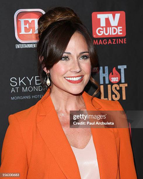 Actress Nikki Deloach attends the TV Guide Magazine Hot List Party at SkyBar at the Mondrian Los Angeles on November 12, 2012 in West Hollywood,...