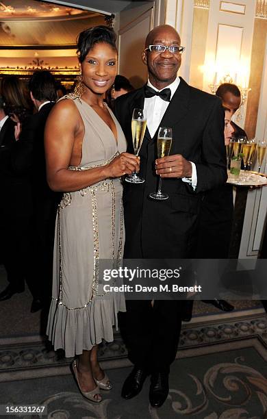 Denise Lewis and Ed Moses attend the Cartier Racing Awards 2012 at The Dorchester on November 13, 2012 in London, England.