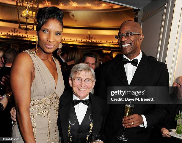 Denise Lewis, Willie Carson and Ed Moses attend the Cartier Racing Awards 2012 at The Dorchester on November 13, 2012 in London, England.