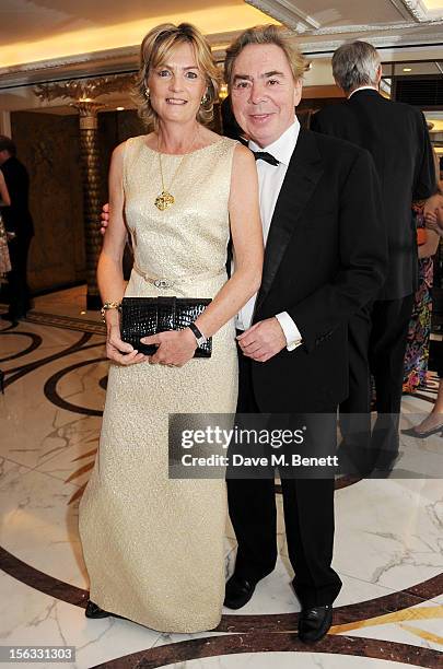 Lady Madeleine Lloyd Webber and Lord Andrew Lloyd Webber attend the Cartier Racing Awards 2012 at The Dorchester on November 13, 2012 in London,...