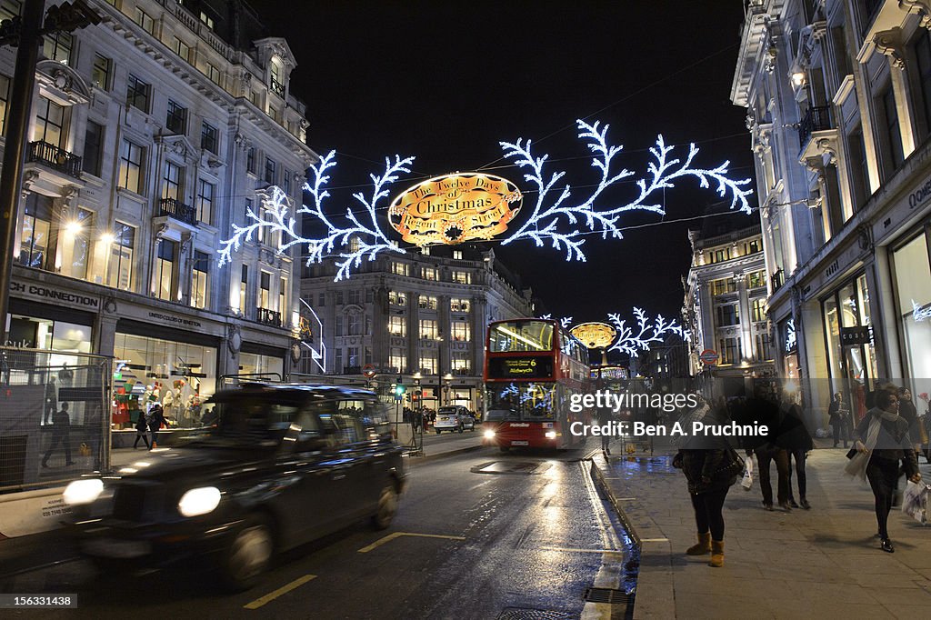 Regent Street Christmas Lights Switch On