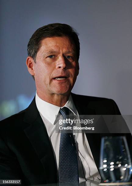 Ric Clark, chief executive officer of Brookfield Property Partners, speaks during a panel discussion at the Bloomberg Commercial Real Estate...