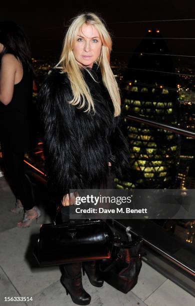 Meg Mathews attends the opening of new restaurant SushiSamba London in Heron Tower on November 13, 2012 in London, England.