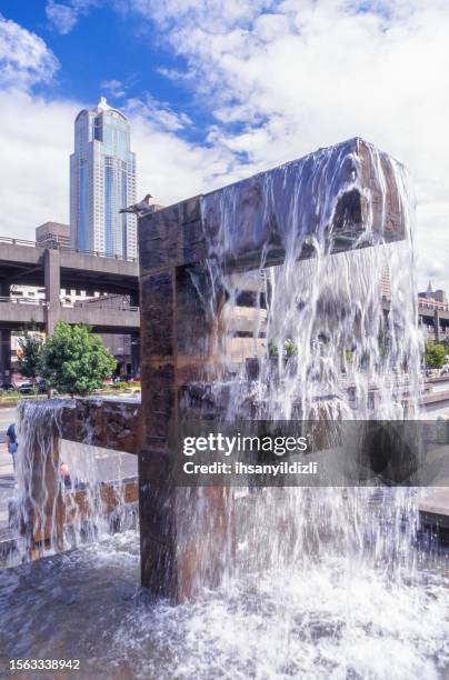 city life in seattle - seattle center stock pictures, royalty-free photos & images