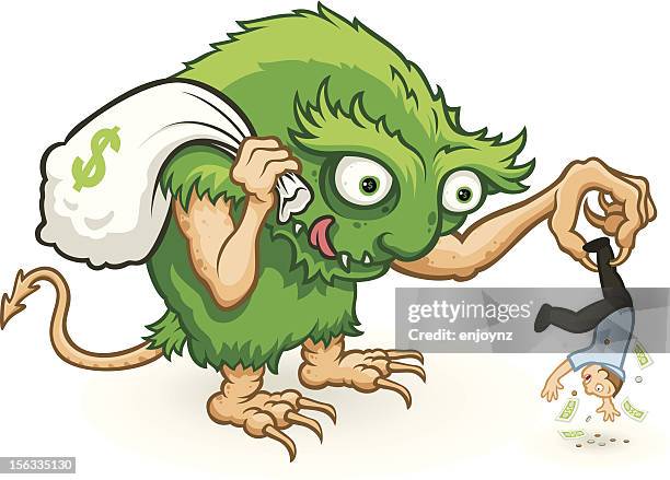 die finanzielle monster - begehren stock-grafiken, -clipart, -cartoons und -symbole