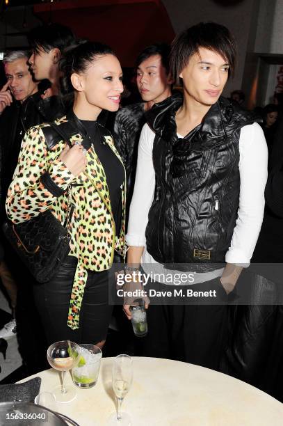 Leah Weller and Natt Weller attend the opening of new restaurant SushiSamba London in Heron Tower on November 13, 2012 in London, England.