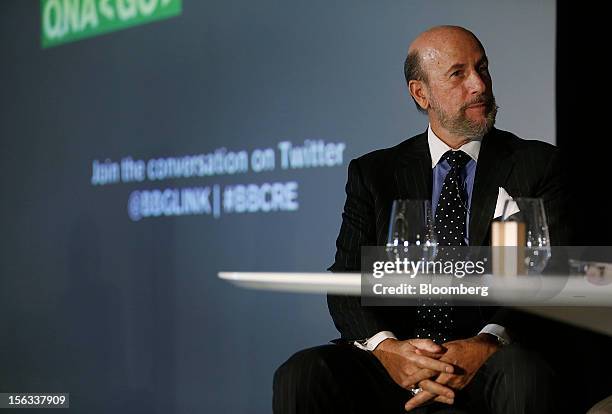 David Levinson, chairman and chief executive officer L&L Holding Company LLC, listens during a panel discussion at the Bloomberg Commercial Real...