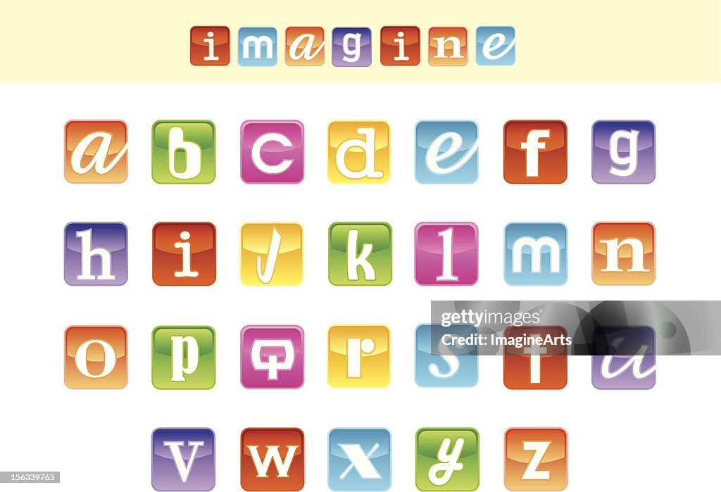 Buttons for Letters Alphabet