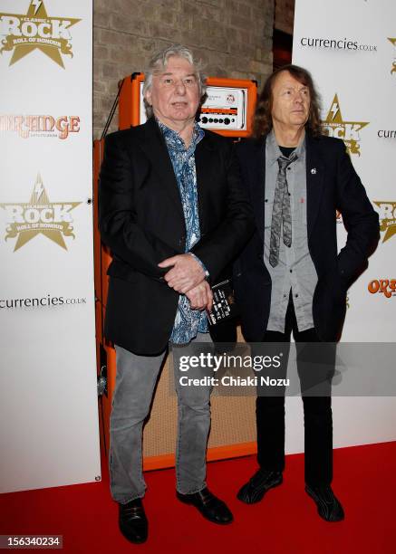 Mick Ralph and Verden Allen of Mott The Hoople attend the Classic Rock Roll of Honour at The Roundhouse on November 13, 2012 in London, England.