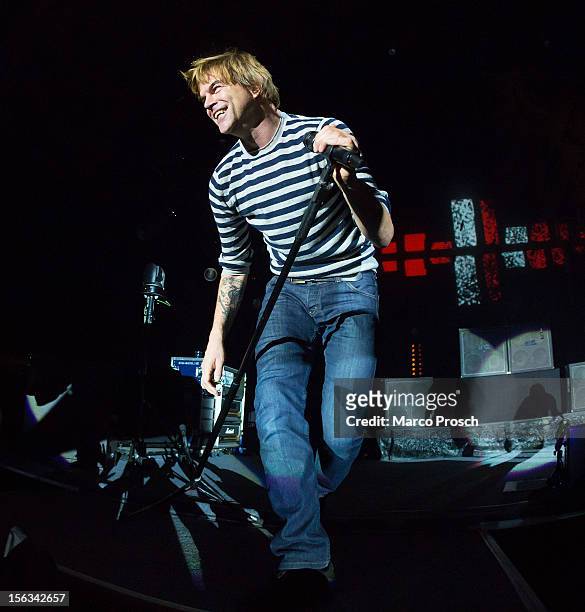 Singer Campino of the German punk band Die Toten Hosen performs live at the Arena on November 13, 2012 in Leipzig, Germany.
