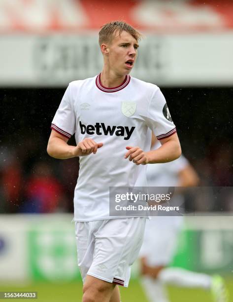 Kaelen Casey of West Ham United looks on during the pre-season friendly match between Dagenham & Redbridge and West Ham United at Chigwell...