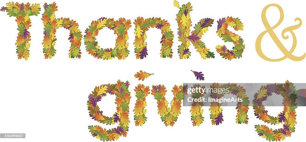 Fall Leaves Thanks and Giving