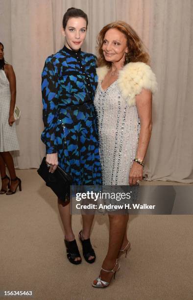 Actress Liv Tyler and designer Diane Von Furstenberg attend The Ninth Annual CFDA/Vogue Fashion Fund Awards at 548 West 22nd Street on November 13,...