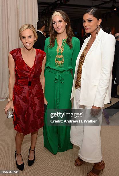 Designer Tory Burch, Louise Roe and designer Rachel Roy attend The Ninth Annual CFDA/Vogue Fashion Fund Awards at 548 West 22nd Street on November...