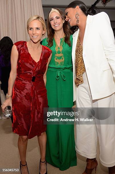 Designer Tory Burch, Louise Roe and designer Rachel Roy attend The Ninth Annual CFDA/Vogue Fashion Fund Awards at 548 West 22nd Street on November...