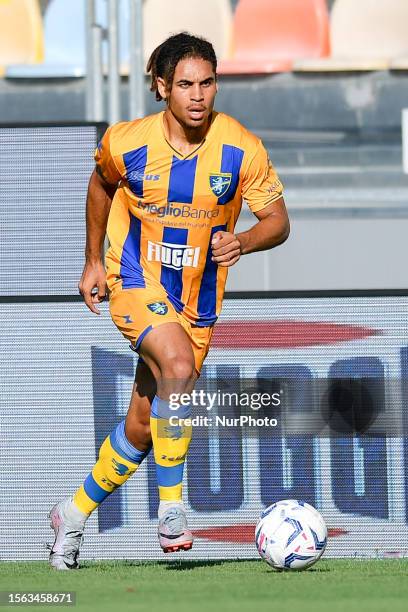 Anthony Oyono of Frosinone Calcio during the friendly pre season match between Frosinone Calcio and US Salernitana at Stadio Benito Stirpe July 29,...