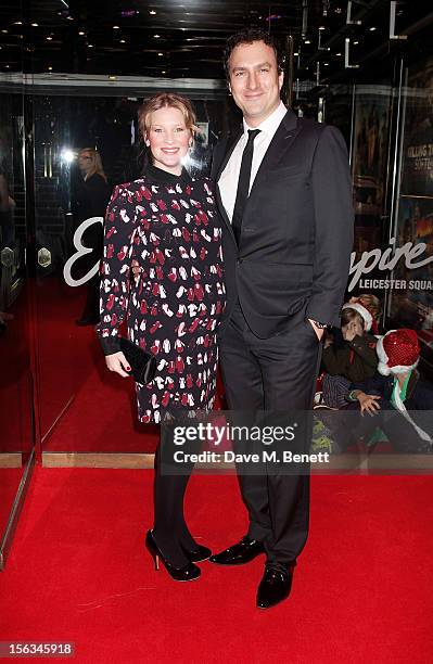 Joanna Page and James Thornton attend the 'Nativity 2: Danger In The Manger' premiere at Empire Leicester Square on November 13, 2012 in London,...