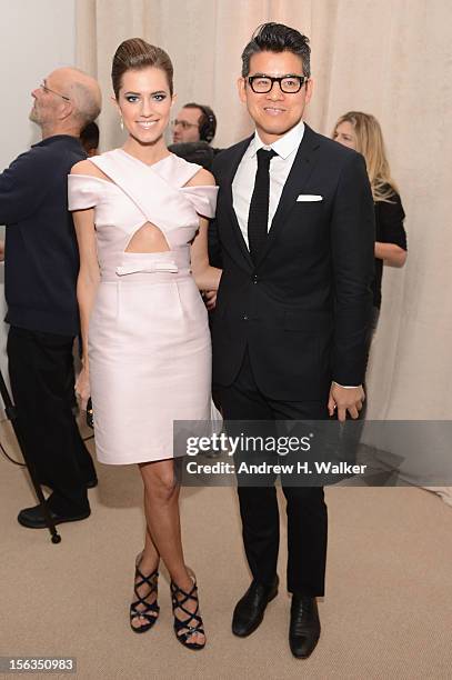 Allison Williams and Designer Peter Som attends The Ninth Annual CFDA/Vogue Fashion Fund Awards at 548 West 22nd Street on November 13, 2012 in New...