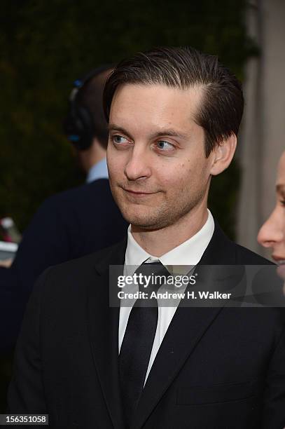 Tobey Maguire attends The Ninth Annual CFDA/Vogue Fashion Fund Awards at 548 West 22nd Street on November 13, 2012 in New York City.
