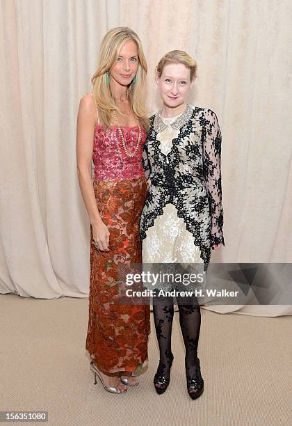 Vogue's Meredith Melling Burke and Sara Brown attend The Ninth Annual CFDA/Vogue Fashion Fund Awards at 548 West 22nd Street on November 13, 2012 in...