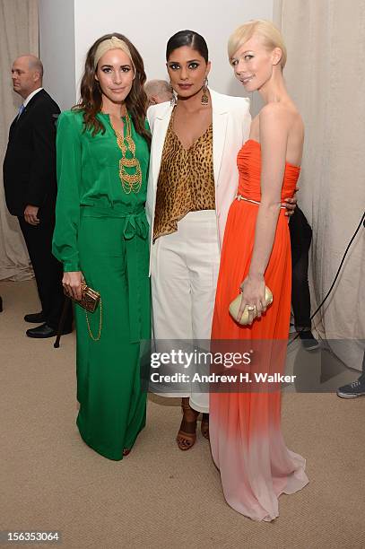 Louise Roe, designer Rachel Roy and designer Erin Fethersten attend The Ninth Annual CFDA/Vogue Fashion Fund Awards at 548 West 22nd Street on...