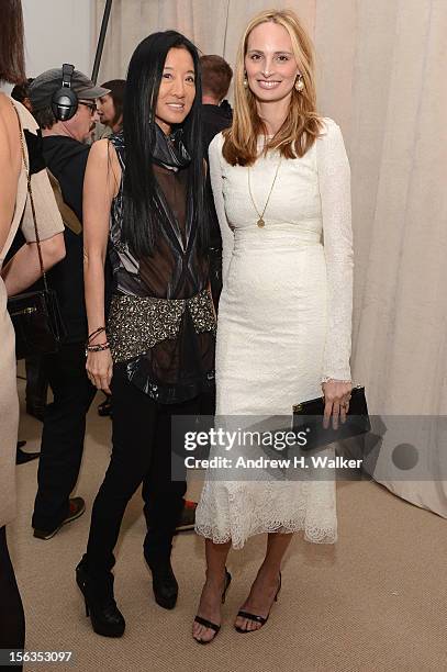 Designer Vera Wang attends The Ninth Annual CFDA/Vogue Fashion Fund Awards at 548 West 22nd Street on November 13, 2012 in New York City.