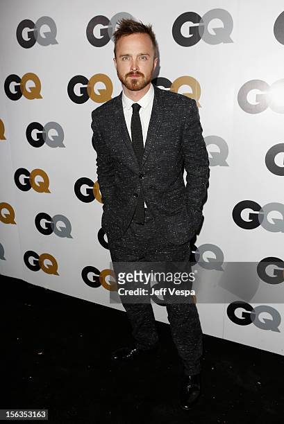 Actor Aaron Paul arrives at the GQ Men of the Year Party at Chateau Marmont on November 13, 2012 in Los Angeles, California.