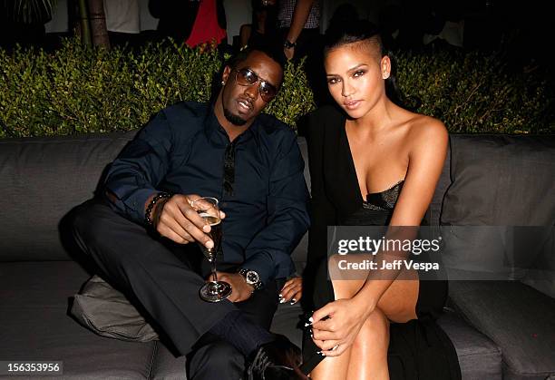 Musicians Sean "Diddy" Combs and Cassie Ventura attend the GQ Men of the Year Party at Chateau Marmont on November 13, 2012 in Los Angeles,...