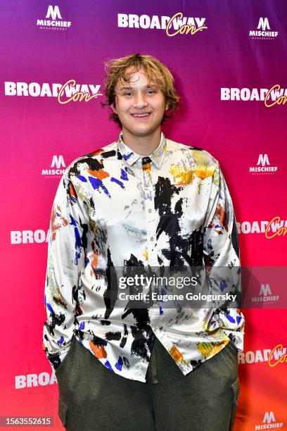 Frankie Lane attends BroadwayCon 2023 with Bonnie Comley, Stewart F. Lane, Don Roy King & Alia Jones-Harvey at Marriott Marquis Hotel on July 22,...