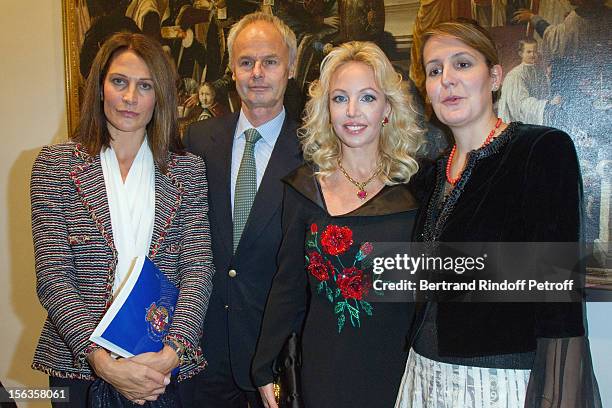 Princess Antonella of Orleans-Bourbon, her husband Prince Alvaro of Orleans-Bourbon, Princess Charles of Bourbon-Two Sicilies and Princess Philomena,...