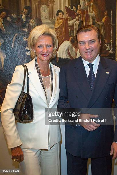 Princess Anne of Bourbon-Two Sicilies and Prince Charles of Bourbon-Two Sicilies attend the Royal House of Bourbon-Two Sicilies Exhibition on...