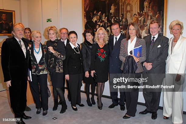 Count and Countess of Paris, Edoarda Crociani, Prince Faycal Bey of Tunisia, Duchess Sophie of Wurtenberg, Princess Chantal of Bourbon Parme,...