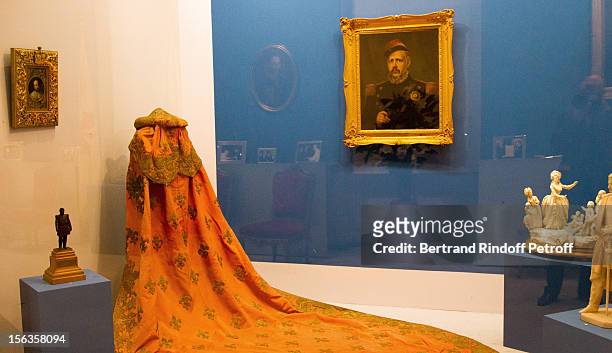 Items are seen on display during the Royal House of Bourbon-Two Sicilies Exhibition on November 13, 2012 in Paris, France.