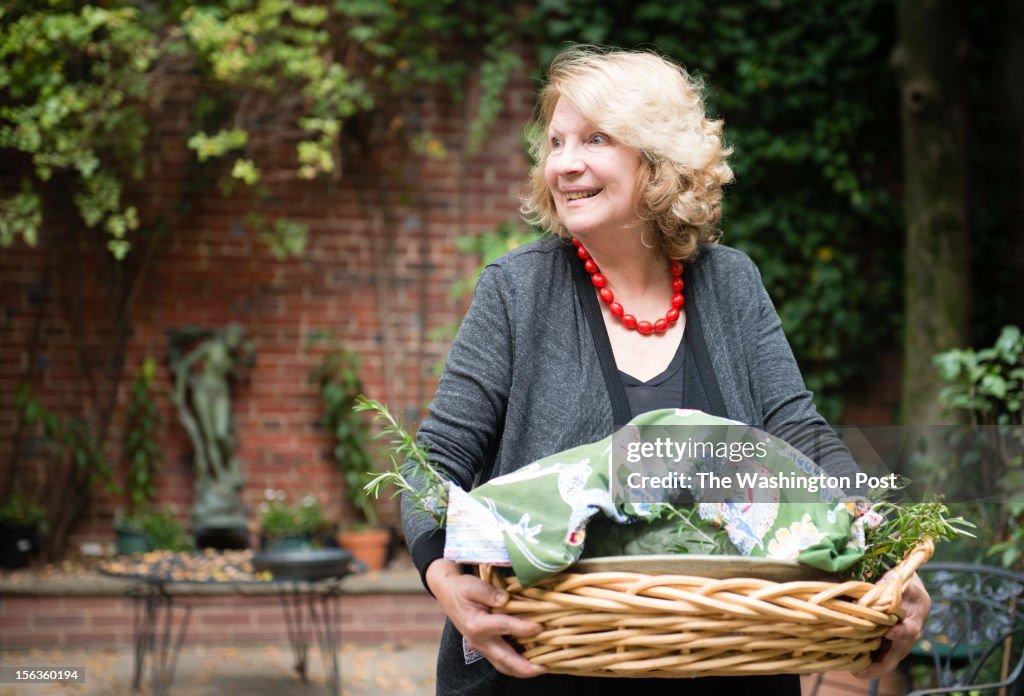 DC resident Lisa Jorgenson puts together a s stuffed vegetarian Hubbard squash.