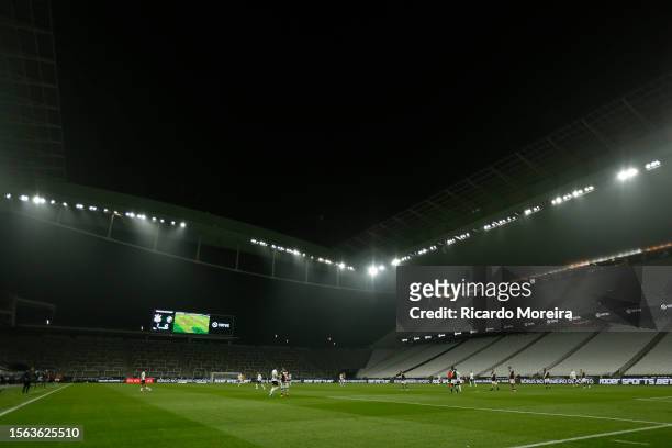 General view of the stadium during the match between Corinthians and Vasco as part of Brasileirao Series A 2023 at Neo Quimica Arena on July 29, 2023...
