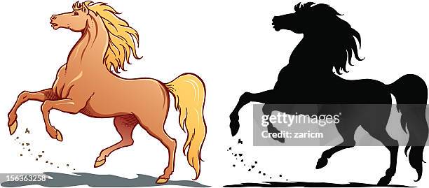 horse - koppel stock-grafiken, -clipart, -cartoons und -symbole