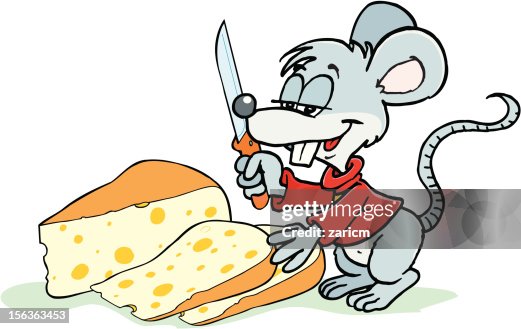 Mouse eating cheese Mouse eating cheese