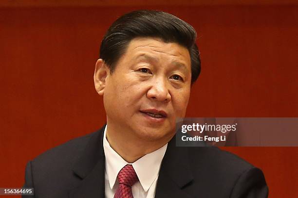 China's Vice President Xi Jinping attends the closing session of the 18th National Congress of the Communist Party of China at the Great Hall of the...