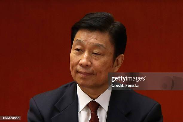 Chinese Minister of the Organisational Department Li Yuanchao attends the closing session of the 18th National Congress of the Communist Party of...