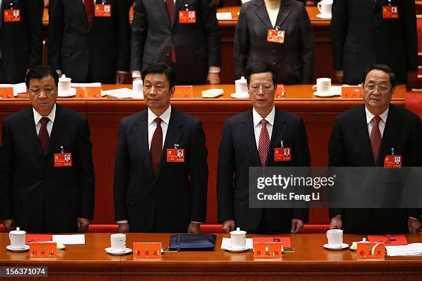 Head of the Chinese Communist Party's Central Propaganda Department Liu Yunshan, Chinese Minister of the Organisational Department Li Yuanchao,...