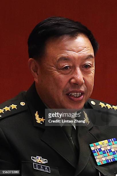 Chinese vice chairman of the Central Military Commission Fan Changlong attends the closing session of the 18th National Congress of the Communist...