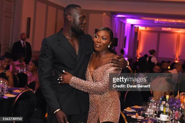 Stormzy and sister Sylvia attend #TheMikeGala, Stormzy's 30th Birthday with The Biltmore Mayfair, LXR Hotels & Resorts and Don Julio 1942 on July 28,...