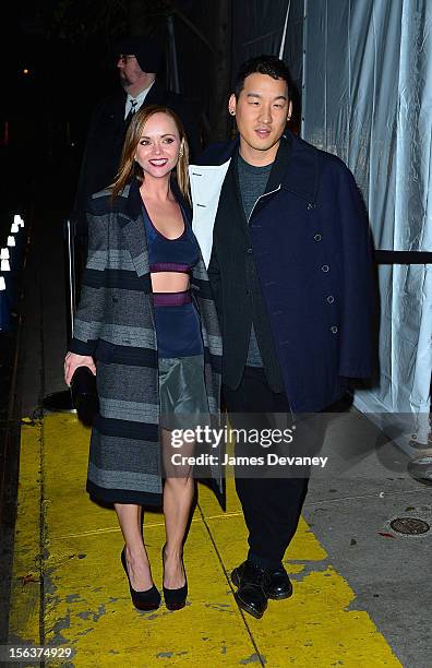 Christina Ricci and Richard Chai attend The Ninth Annual CFDA/Vogue Fashion Fund Awards at 548 West 22nd Street on November 13, 2012 in New York City.