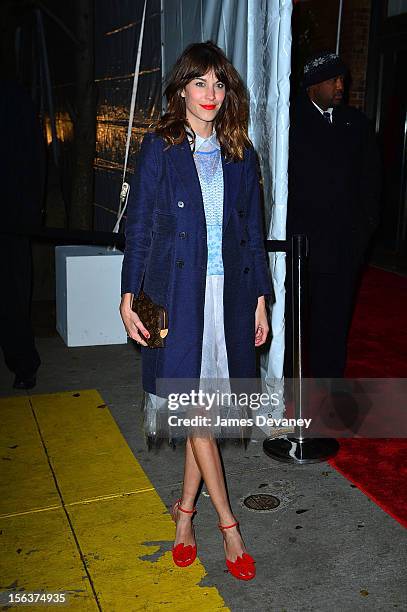 Alexa Chung attends The Ninth Annual CFDA/Vogue Fashion Fund Awards at 548 West 22nd Street on November 13, 2012 in New York City.