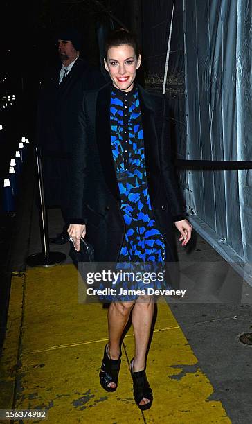 Liv Tyler attends The Ninth Annual CFDA/Vogue Fashion Fund Awards at 548 West 22nd Street on November 13, 2012 in New York City.